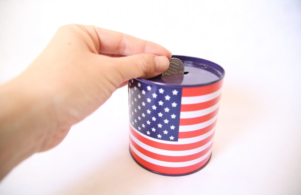 アメリカ_寄付_貯金箱